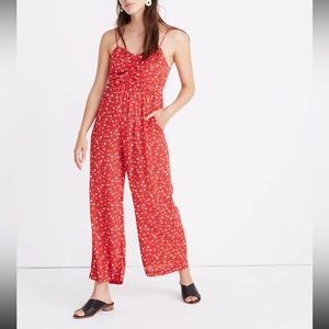 MADEWELL ruched wide-leg jumpsuit